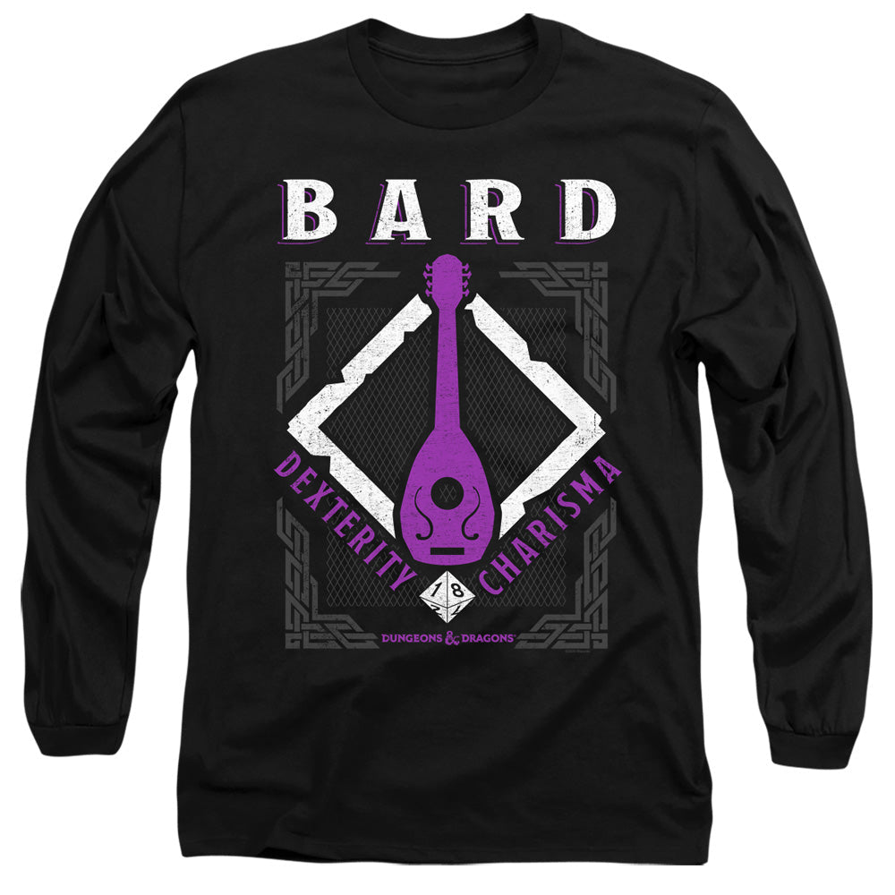 Dungeons And Dragons Bard Mens Long Sleeve Shirt Black Officially Licensed
