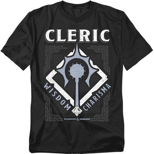 Dungeons And Dragons Cleric Mens T Shirt Black