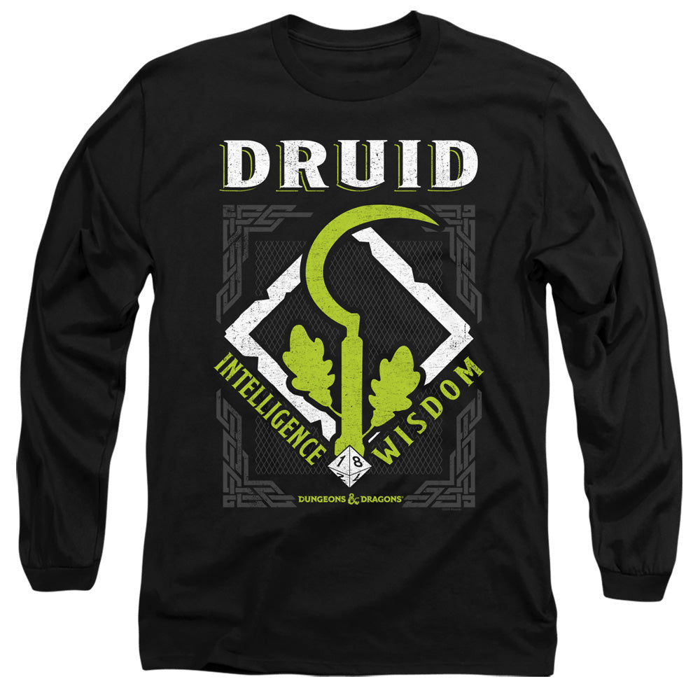 Dungeons And Dragons Druid Mens Long Sleeve Shirt Black Officially Licensed