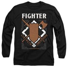 Load image into Gallery viewer, Dungeons And Dragons Fighter Mens Long Sleeve Shirt Black Officially Licensed
