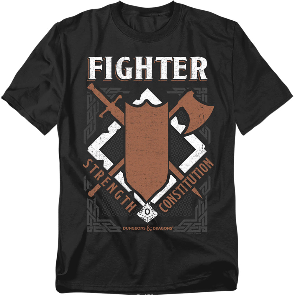 Dungeons And Dragons Fighter Mens T Shirt Black