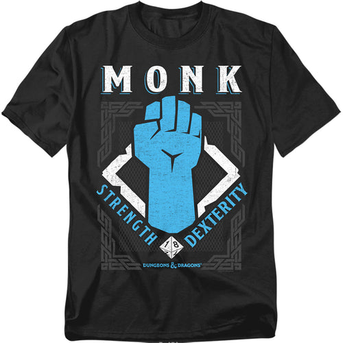 Dungeons And Dragons Monk Mens T Shirt Black