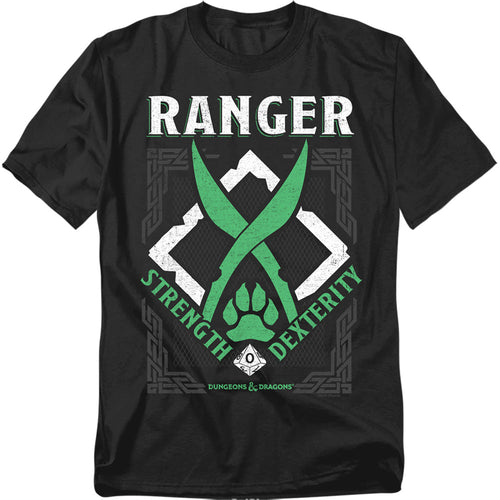 Dungeons And Dragons Ranger Mens T Shirt Black
