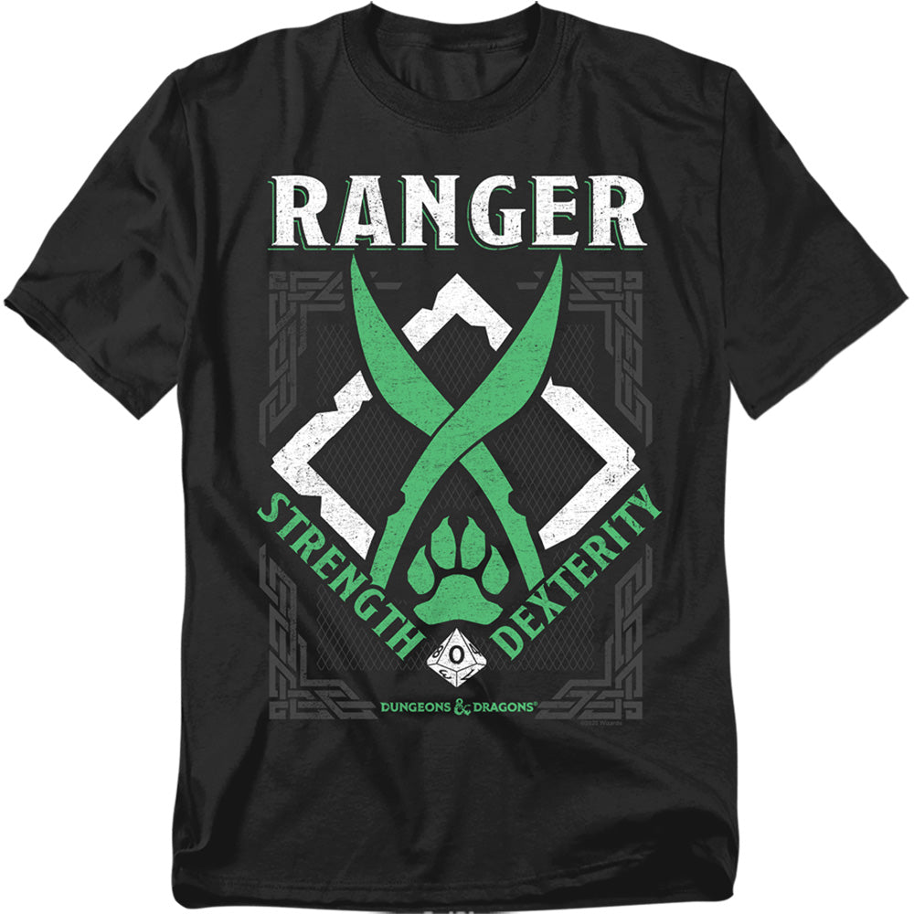 Dungeons And Dragons Ranger Mens T Shirt Black