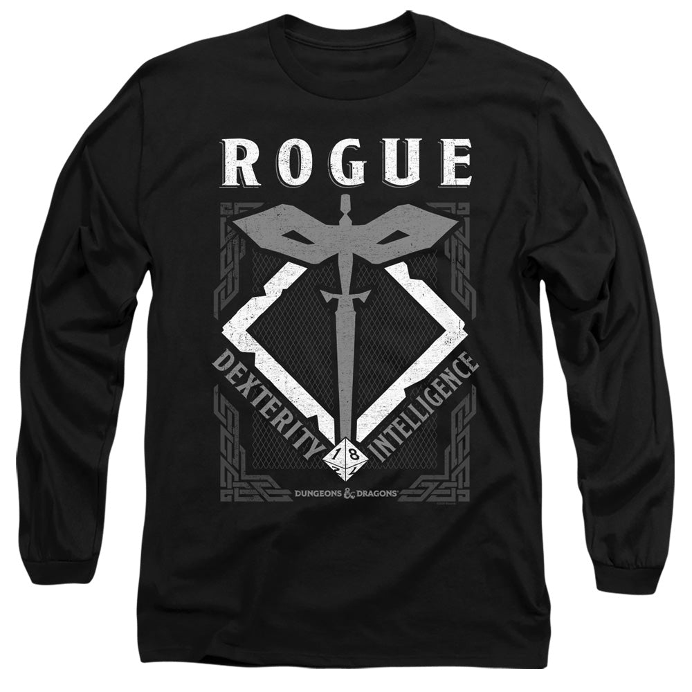 Dungeons And Dragons Rogue Mens Long Sleeve Shirt Black Officially Licensed