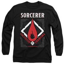 Load image into Gallery viewer, Dungeons And Dragons Sorcerer Mens Long Sleeve Shirt Black Officially Licensed
