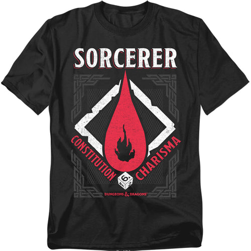 Dungeons And Dragons Sorcerer Mens T Shirt Black