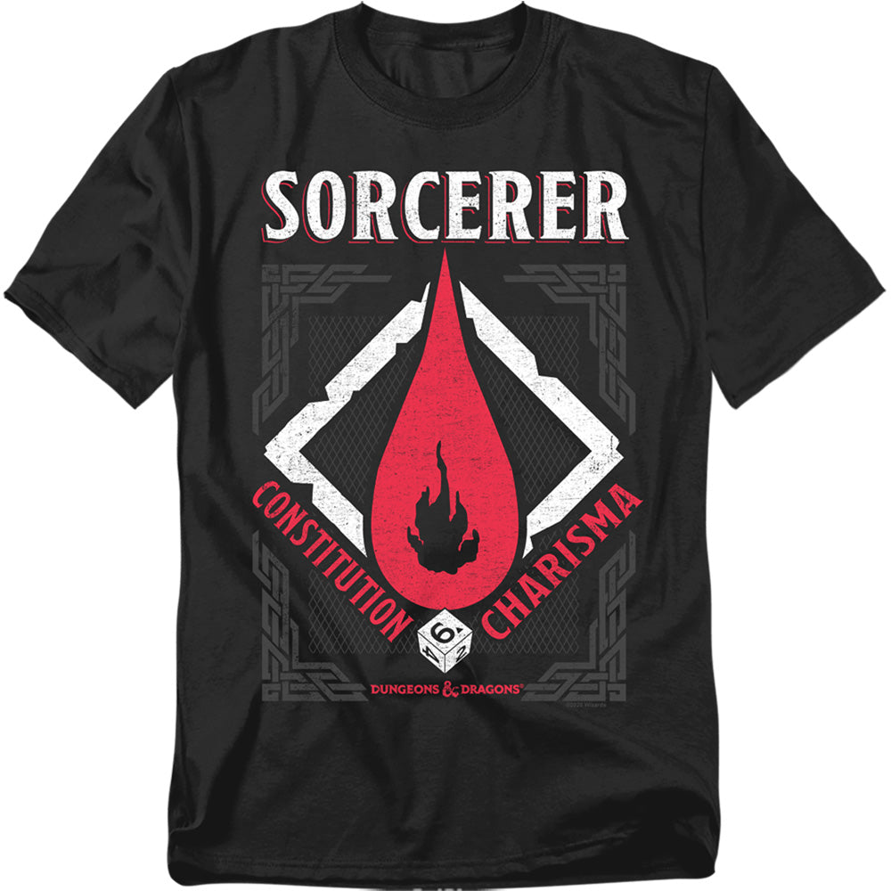 Dungeons And Dragons Sorcerer Mens T Shirt Black
