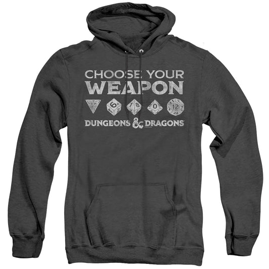 Dungeons And Dragons Choose Your Weapon Heather Mens Hoodie Black