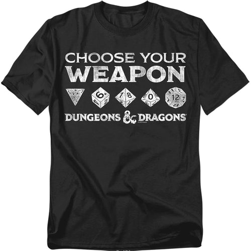 Dungeons And Dragons Choose Your Weapon Mens T Shirt Black