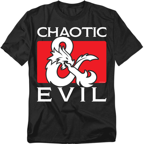 Dungeons And Dragons Chaotic Evil Mens T Shirt Black