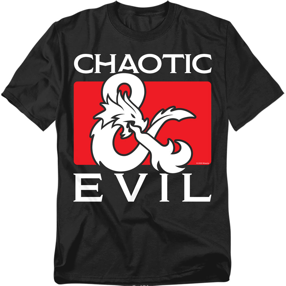 Dungeons And Dragons Chaotic Evil Mens T Shirt Black
