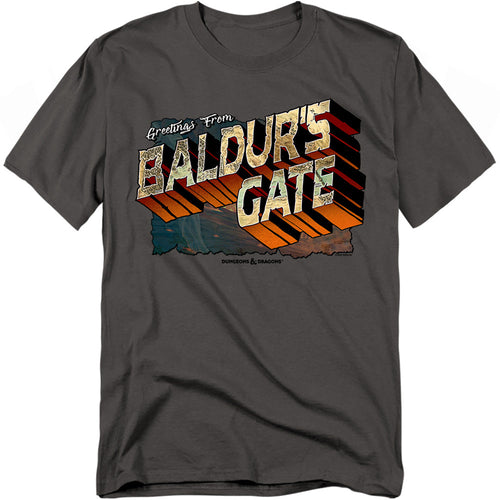 Dungeons And Dragons Baldurs Gate Mens T Shirt Charcoal