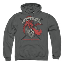 Load image into Gallery viewer, Dungeons And Dragons How I Roll D And D Mens Hoodie Charcoal
