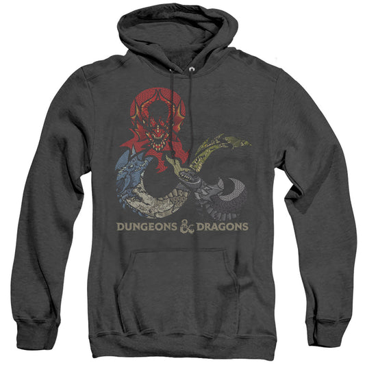 Dungeons And Dragons Dragons In Dragons Heather Mens Hoodie Black