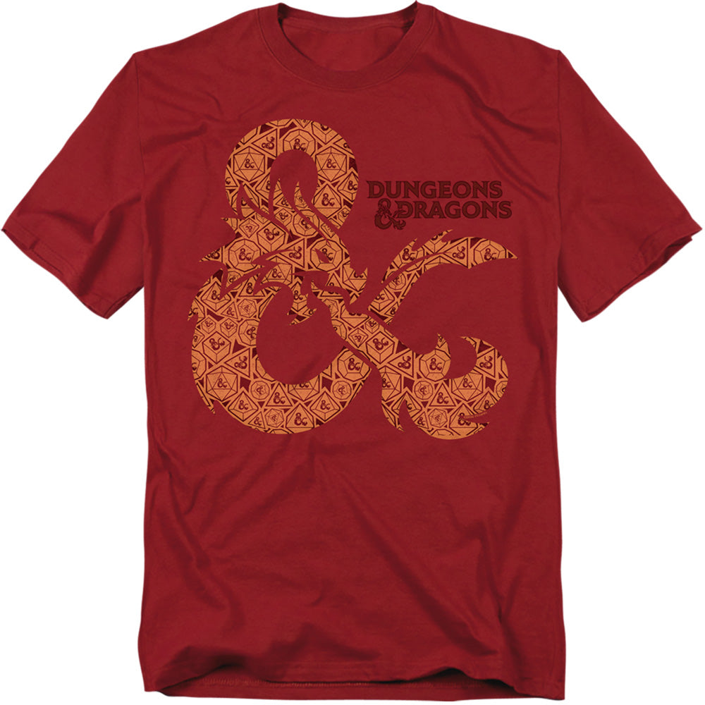 Dungeons And Dragons Dicey Ampersand Mens T Shirt Cardinal
