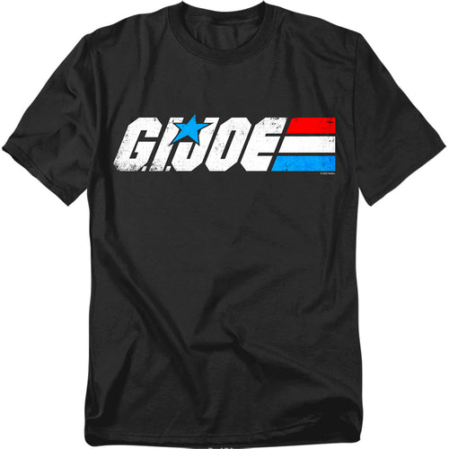 G.I. Joe Distressed Logo Mens T Shirt Black
