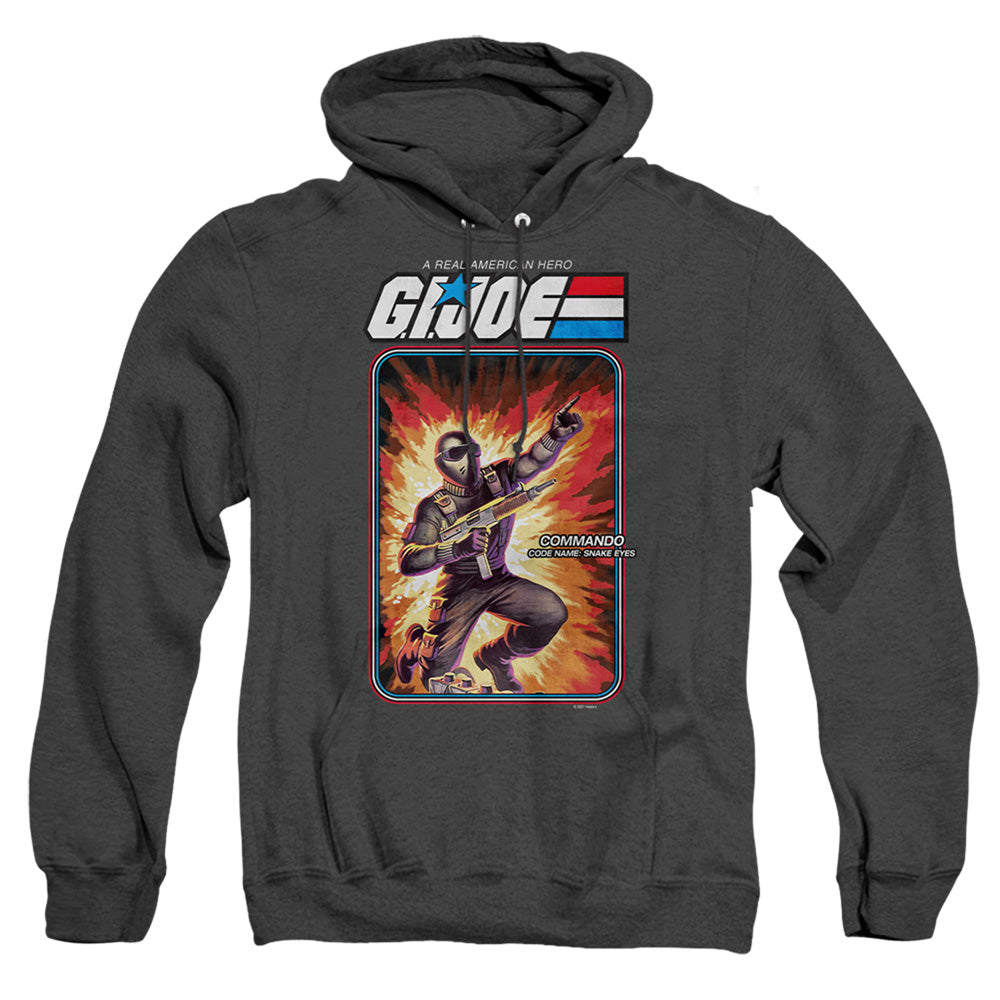 G.I. Joe Snake Eyes Card Heather Mens Hoodie Black