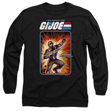 Load image into Gallery viewer, G.I. Joe Snake Eyes Card Mens Long Sleeve Shirt Black Officially Licensed
