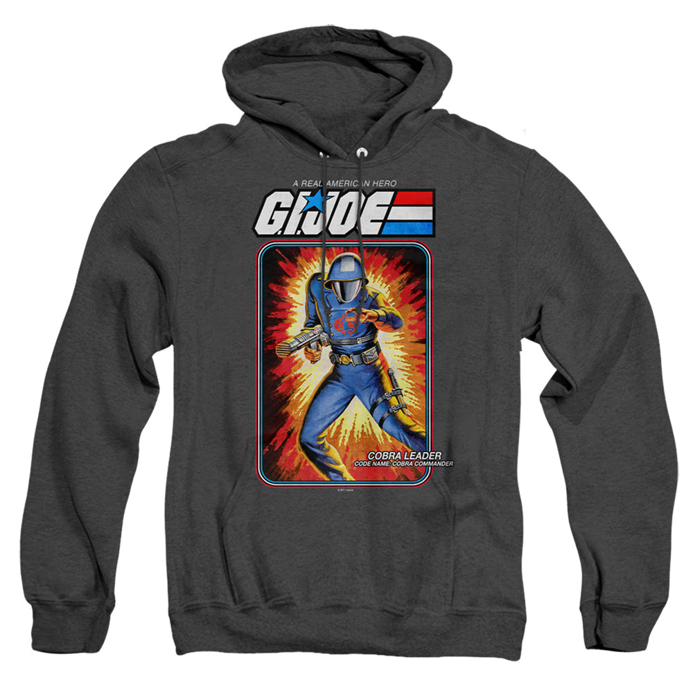 G.I. Joe Cobra Commander Card Heather Mens Hoodie Black