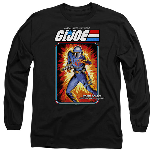 G.I. Joe Cobra Commander Card Mens Long Sleeve Shirt Black Officially Licensed