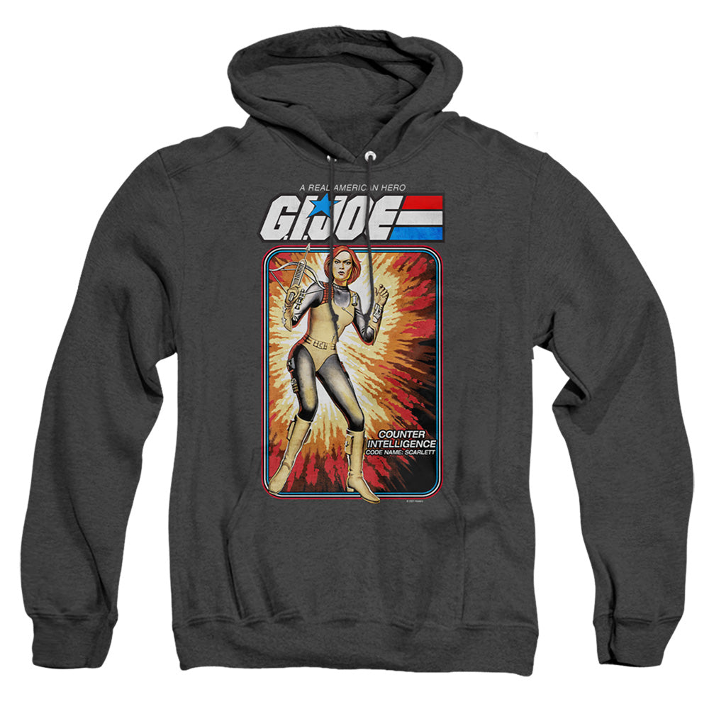 G.I. Joe Scarlett Card Heather Mens Hoodie Black