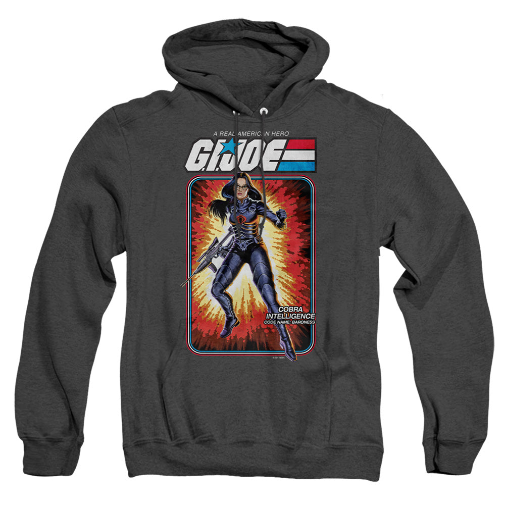 G.I. Joe Baroness Card Heather Mens Hoodie Black