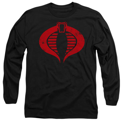 G.I. Joe Cobra Logo Mens Long Sleeve Shirt Black Officially Licensed