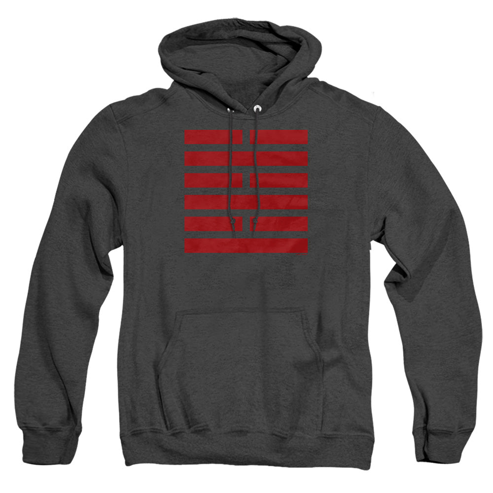 G.I. Joe Snake Eyes Symbol Heather Mens Hoodie Black