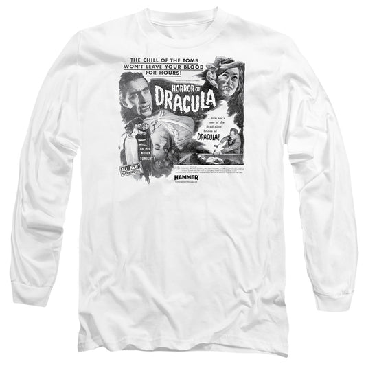 Hammer House Of Horror Bride Mens Long Sleeve Shirt White Officially Licensed