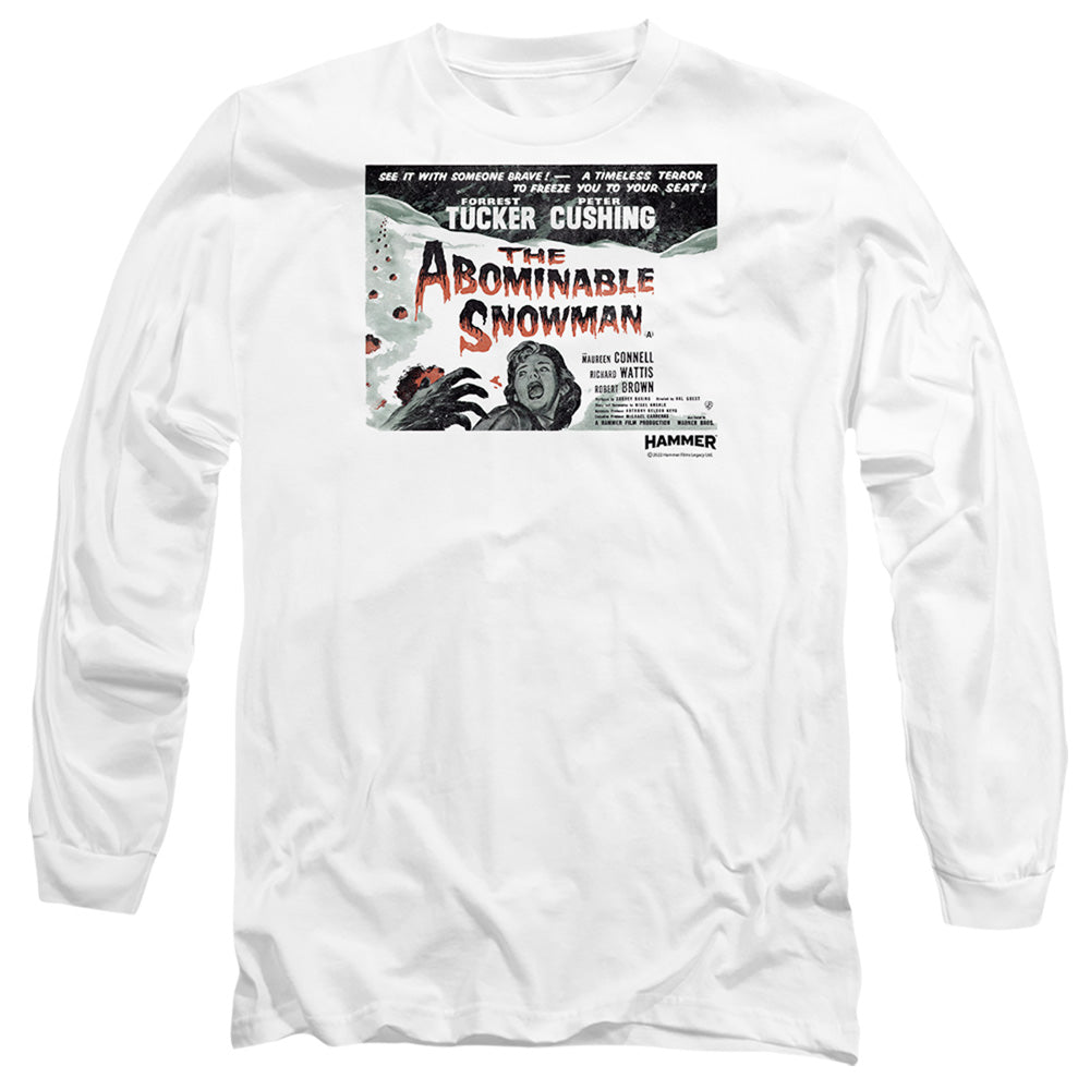 Hammer House Of Horror Abominable Mens Long Sleeve Shirt White Officially Licensed