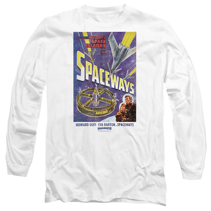 Hammer House Of Horror Spaceways Mens Long Sleeve Shirt White Officially Licensed