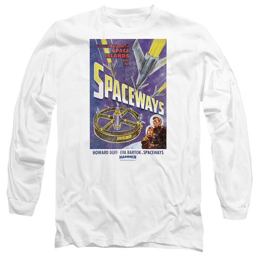 Hammer House Of Horror Spaceways Mens Long Sleeve Shirt White Officially Licensed