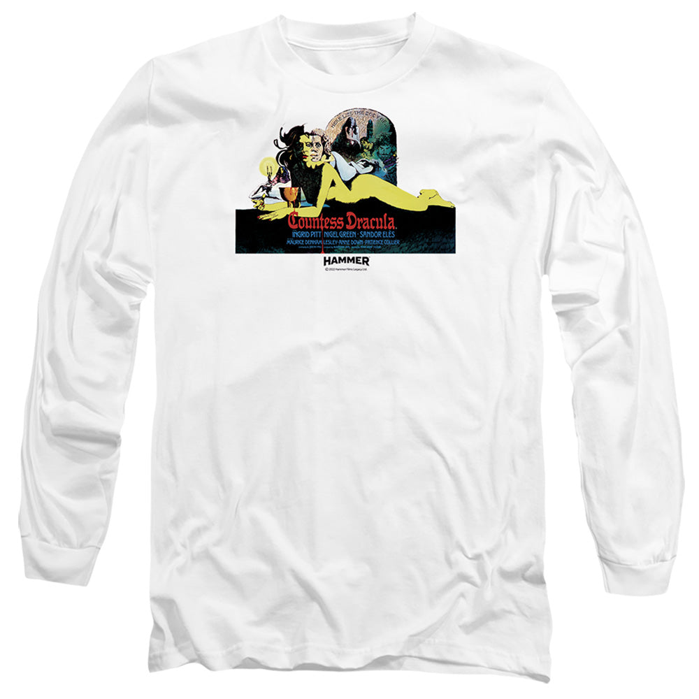 Hammer House Of Horror Countess Light Mens Long Sleeve Shirt White Officially Licensed
