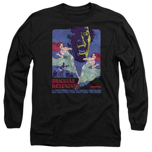 Hammer House Of Horror Draculas Mens Long Sleeve Shirt Black Officially Licensed