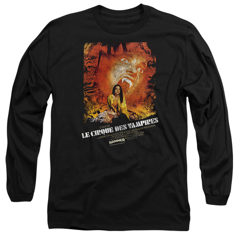 Hammer House Of Horror Le Cirque Mens Long Sleeve Shirt Black Officially Licensed