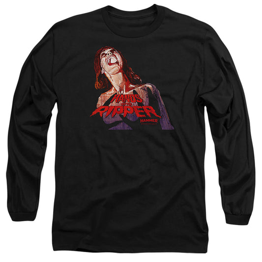 Hammer House Of Horror Ripper Mens Long Sleeve Shirt Black Officially Licensed