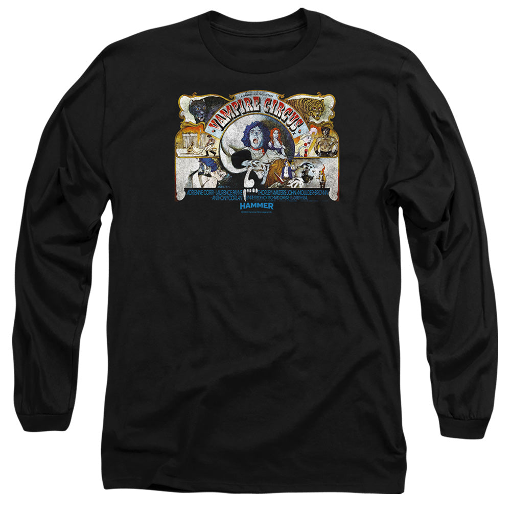 Hammer House Of Horror Circus Mens Long Sleeve Shirt Black Officially Licensed