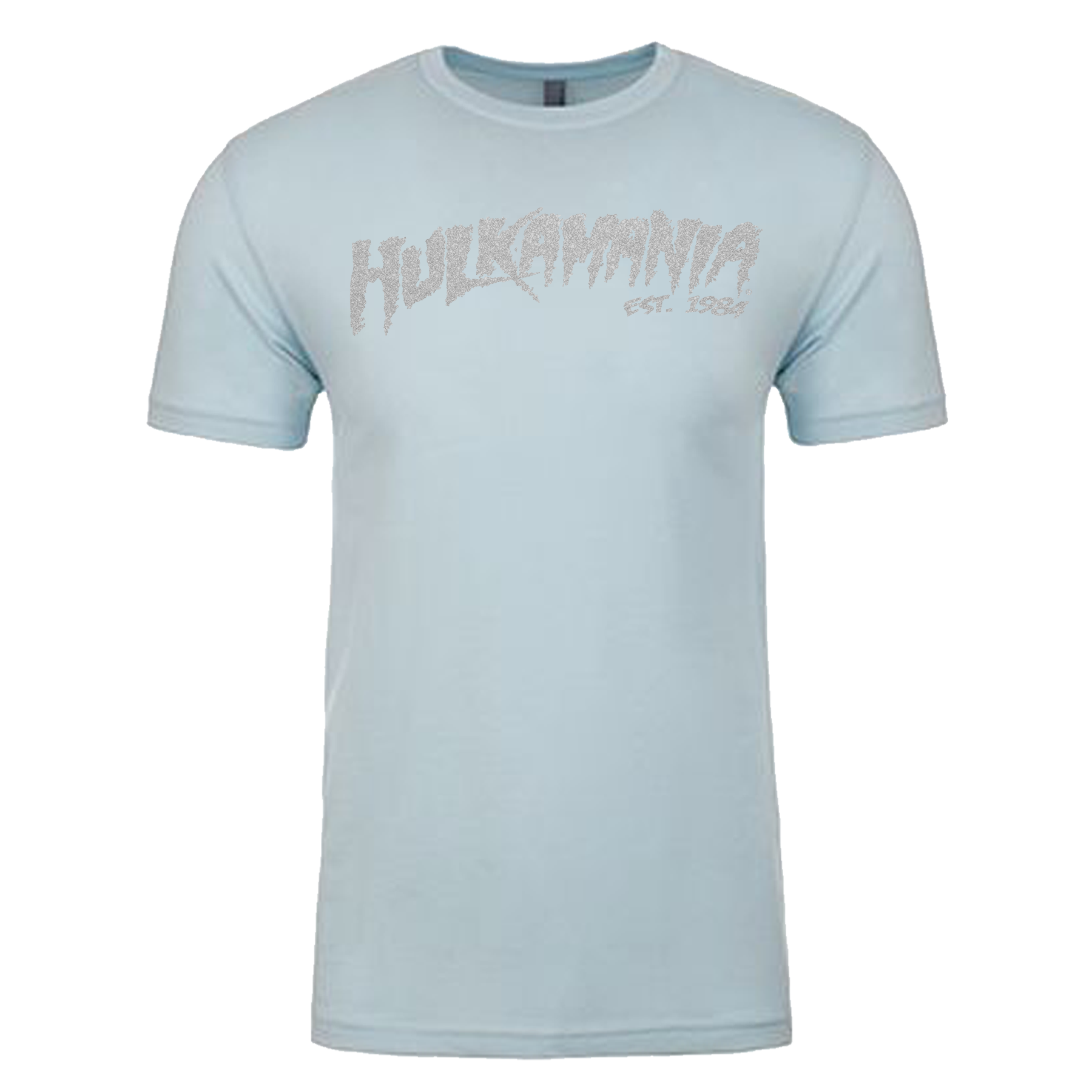 Hulk Hogan Reflective Hulkamania Mens T Shirt Baby Blue
