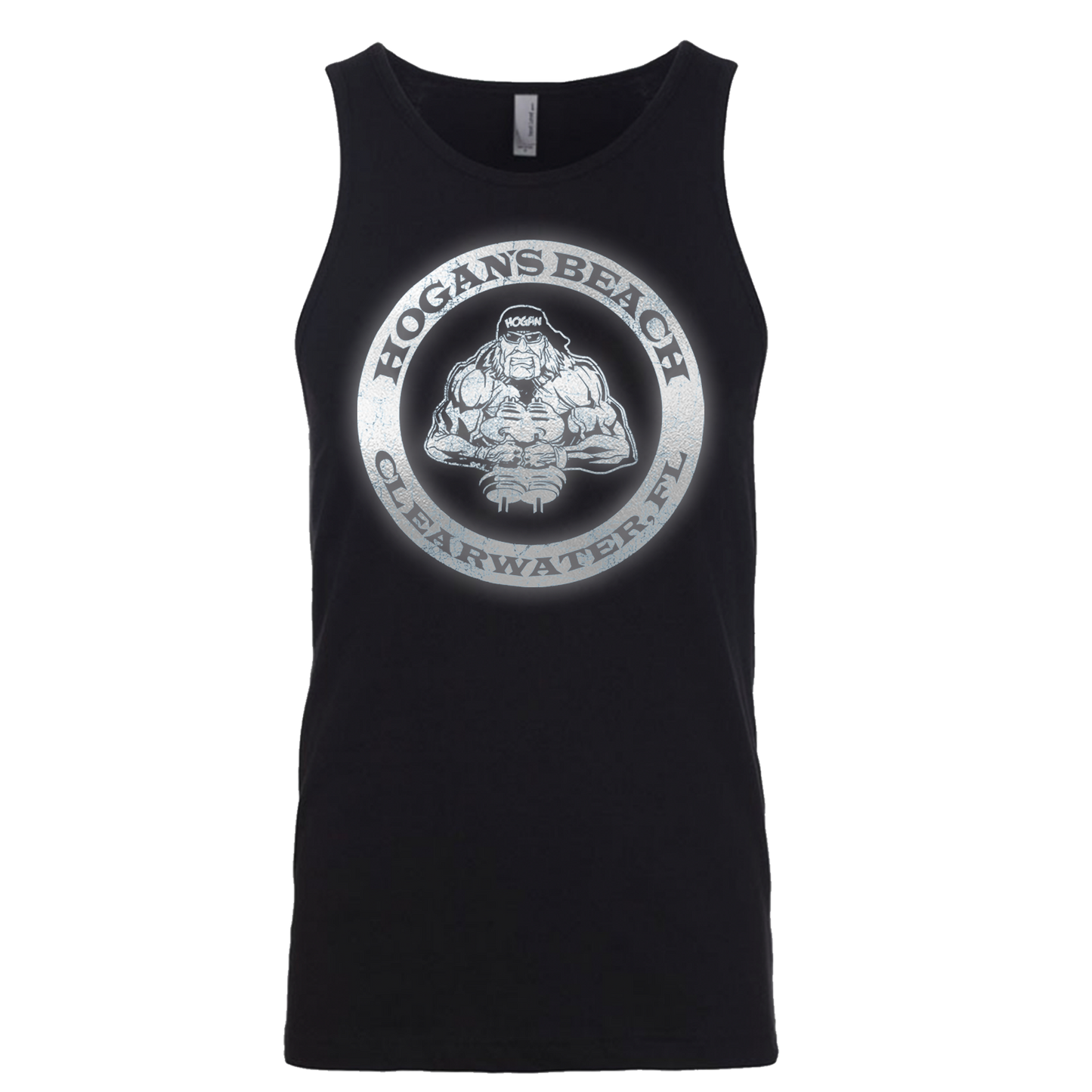 Hulk Hogan Hogan's Beach HBS Reflective Mens Tank Top Shirt Black