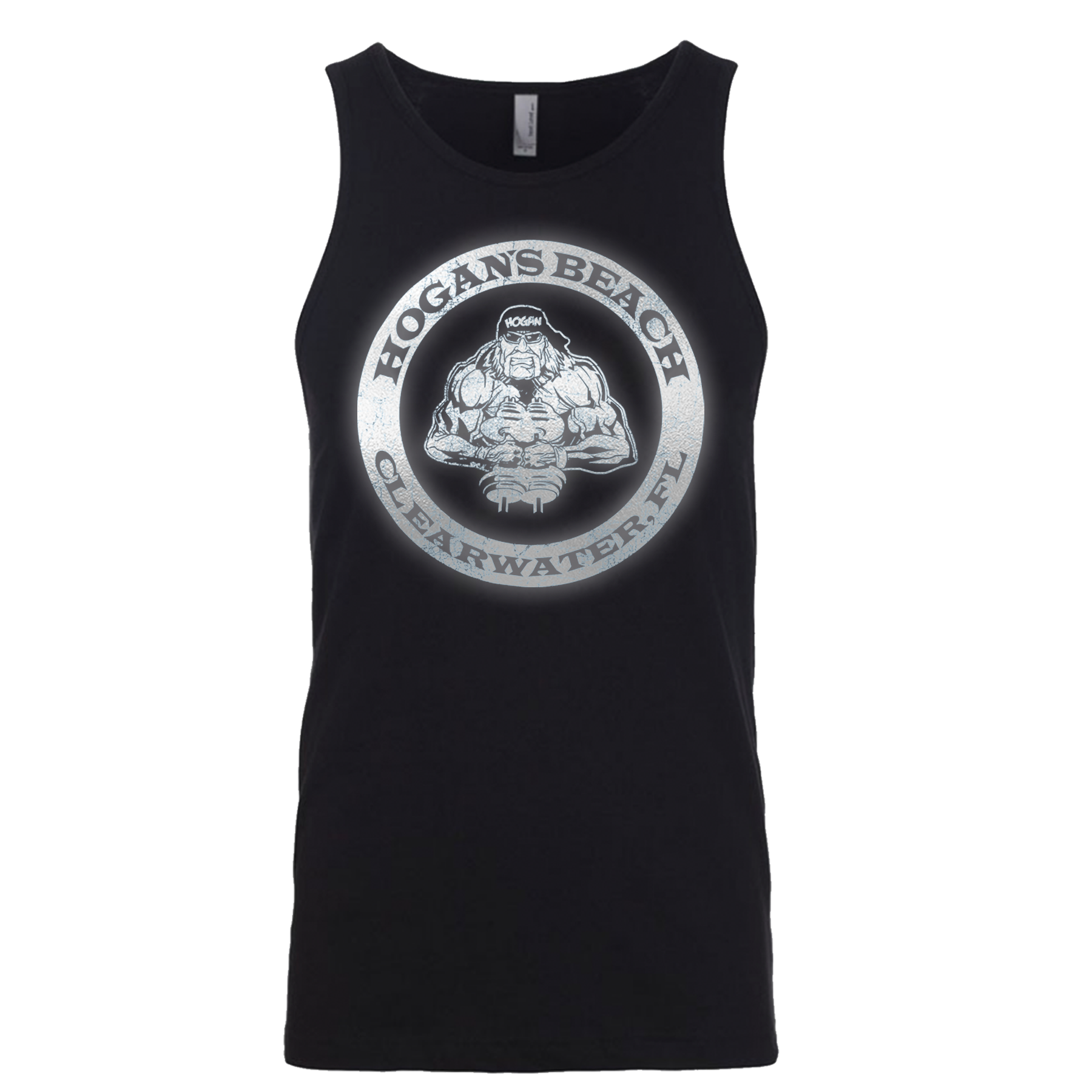 Hulk Hogan Hogan's Beach HBS Reflective Mens Tank Top Shirt Black