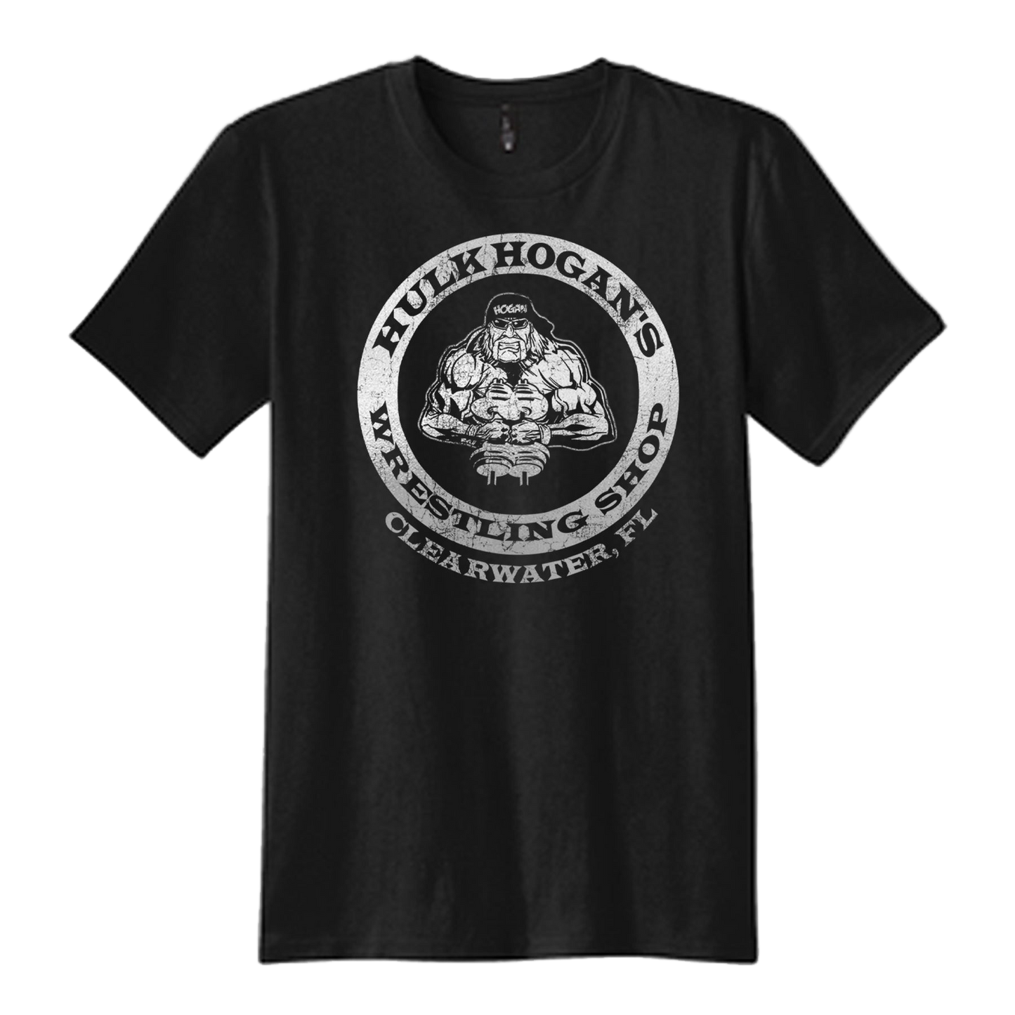 Hulk Hogan's Wrestling Shop Black Reflective HBS Mens T Shirt Black