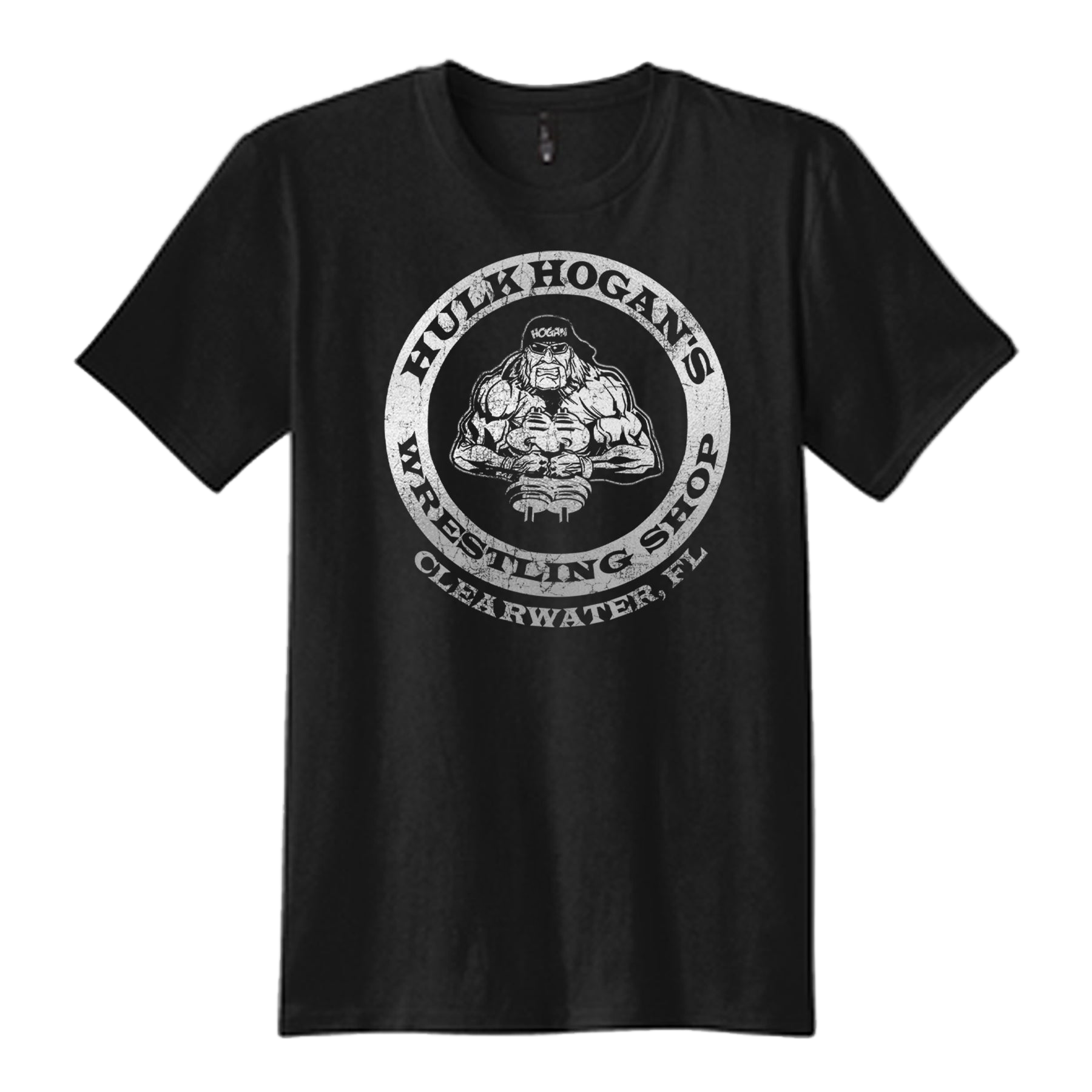 Hulk Hogan's Wrestling Shop Black Reflective HBS Mens T Shirt Black