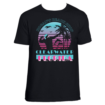 Hulk Hogan Hogan's Beach Shop Miami Vice Mens T Shirt Black