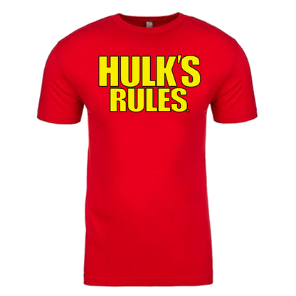 Hulk Hogan Hulks Rules Mens T Shirt Red