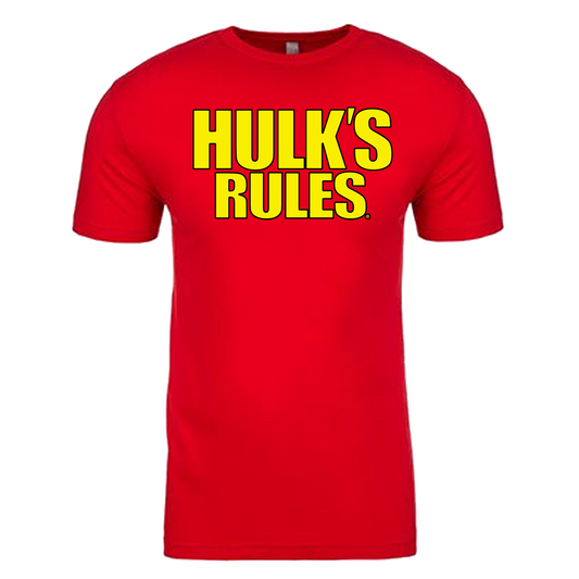 Hulk Hogan Hulks Rules Mens T Shirt Red