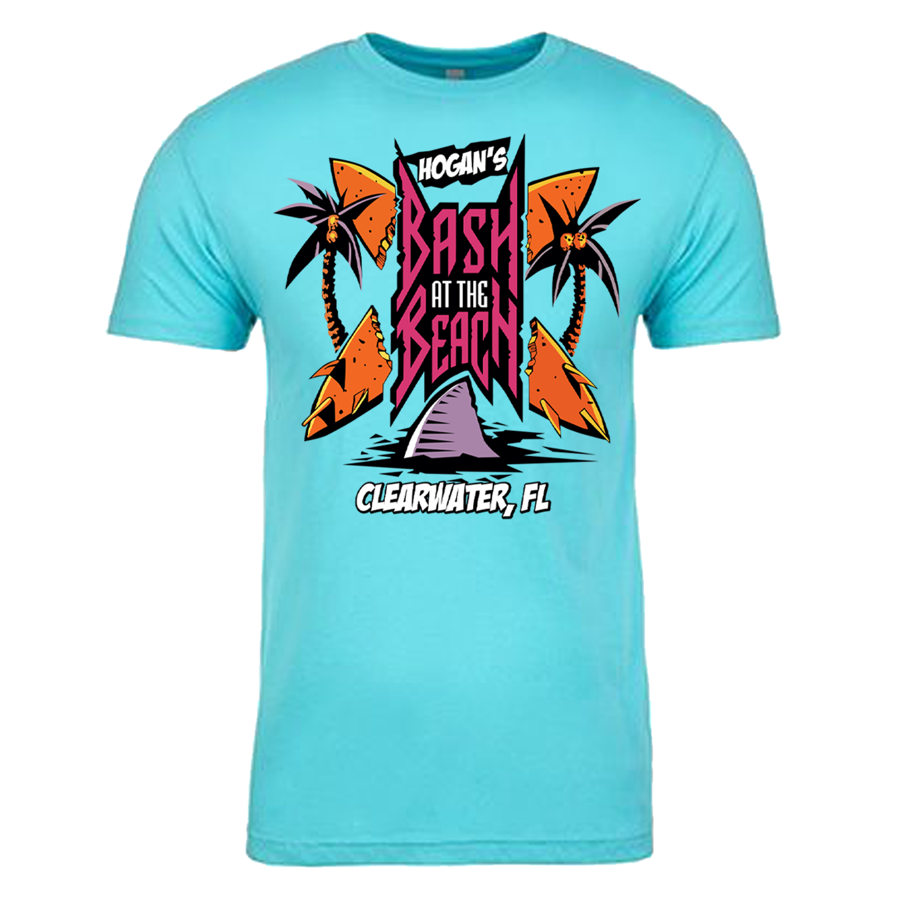 Hulk Hogan Bash at the Beach Mens T Shirt Blue