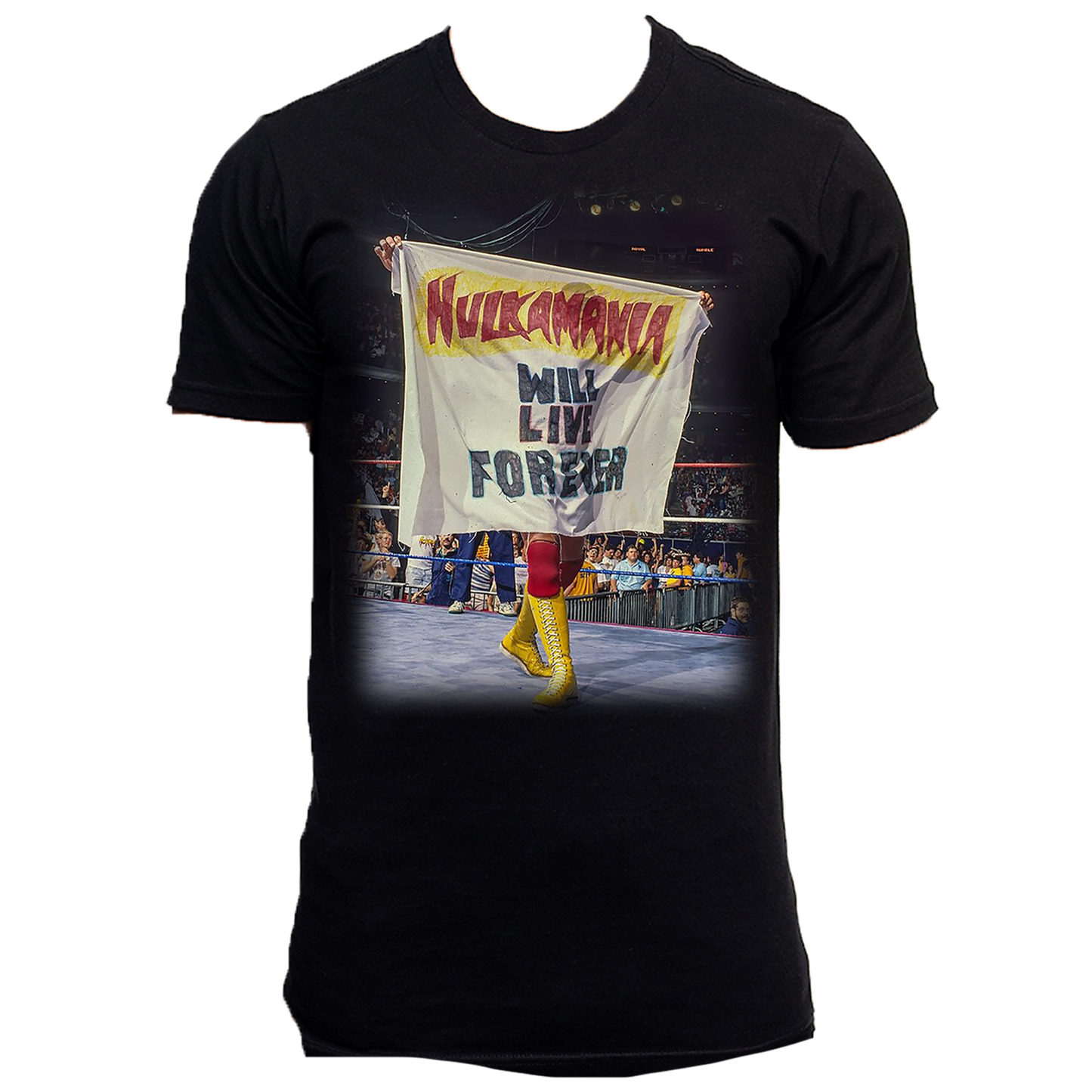 Hulk Hogan Hulkamania Will Live Forever Mens T Shirt Black