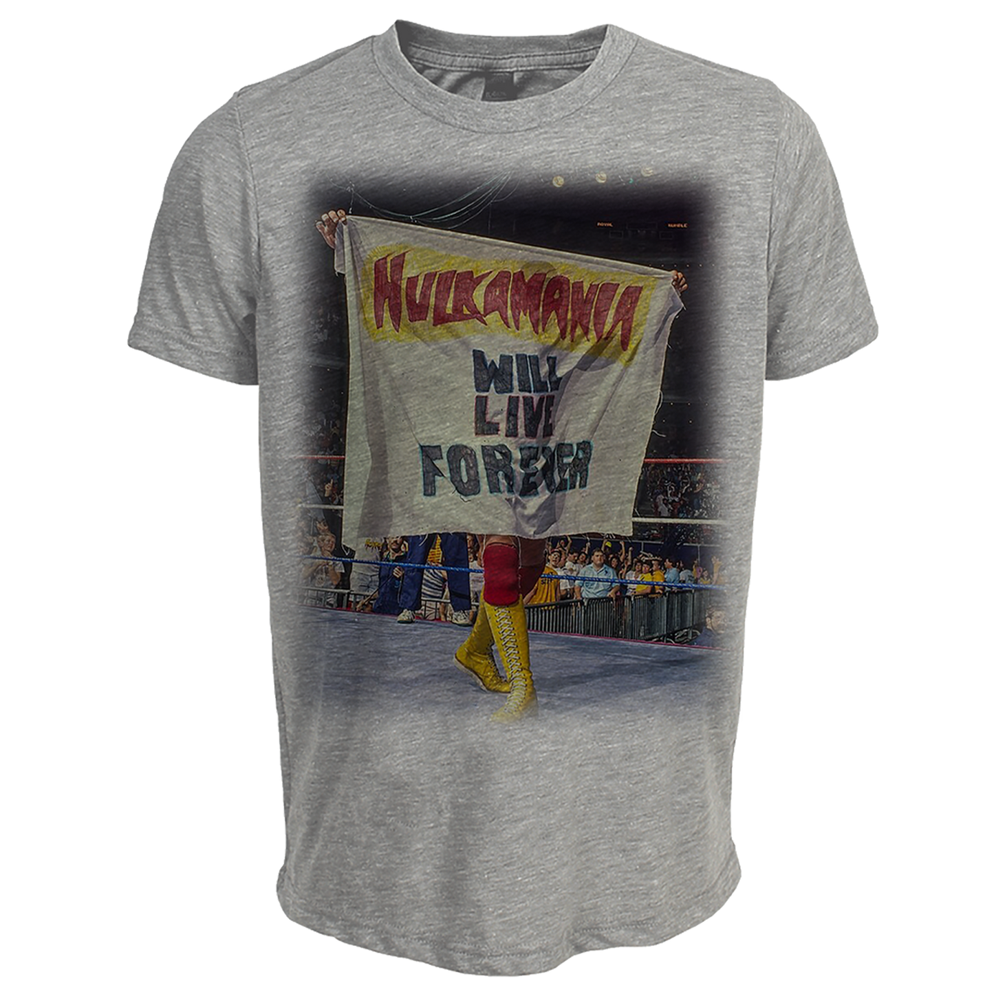 Hulk Hogan Hulkamania Will Live Forever Youth Kids T Shirt Grey