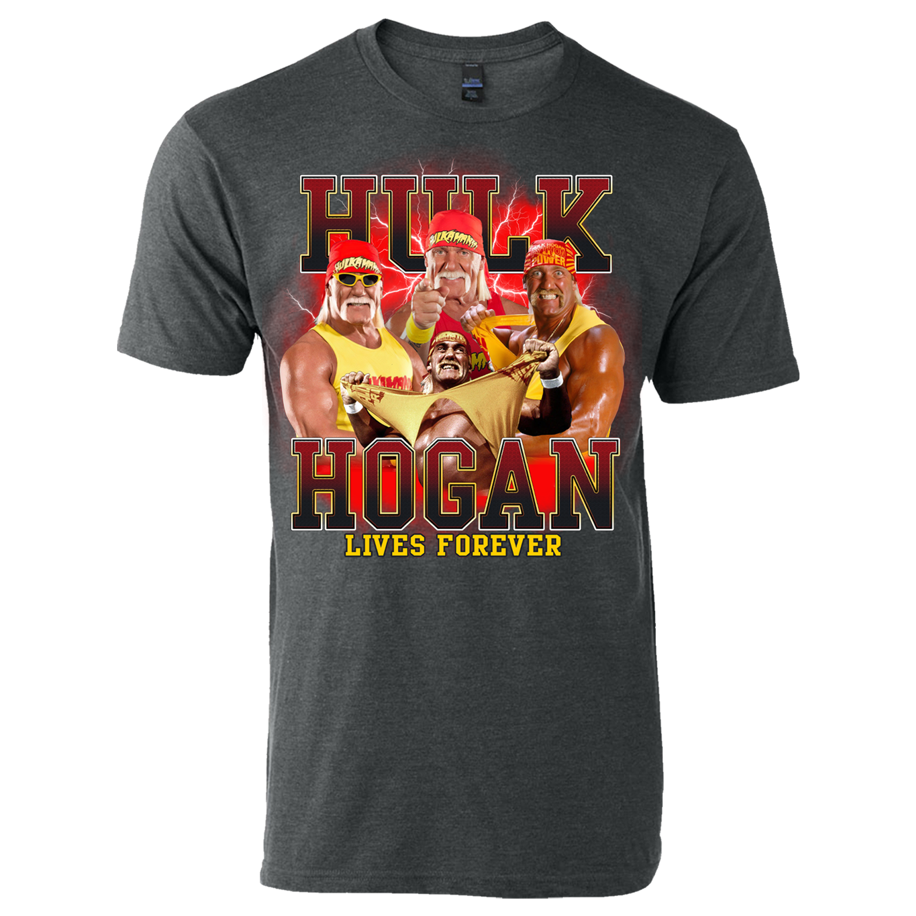 Hulk Hogan Lives Forever Collage Adult T Shirt